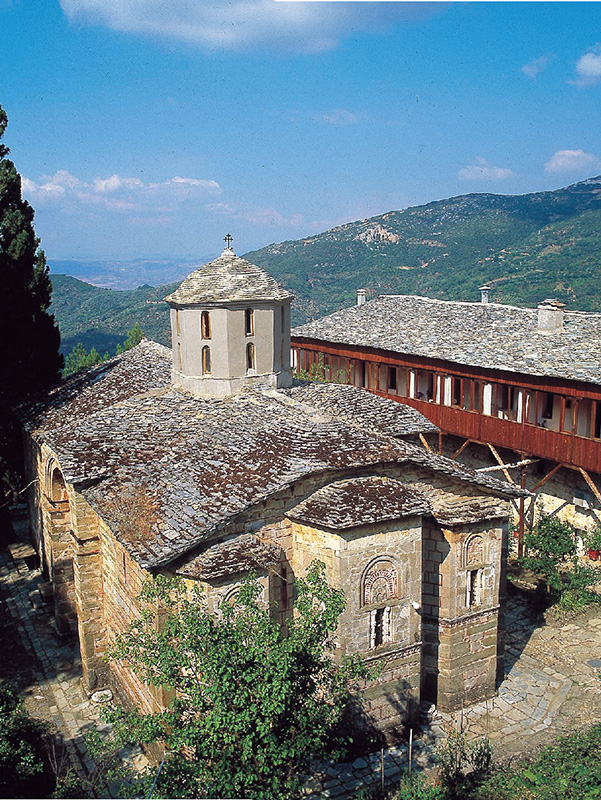 agios lavrentios village old monastery pelion